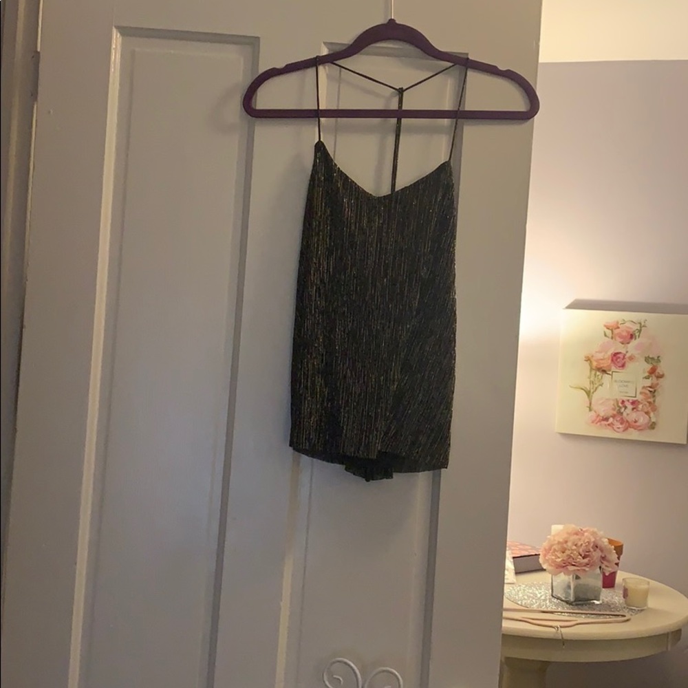 Express black and gold top
